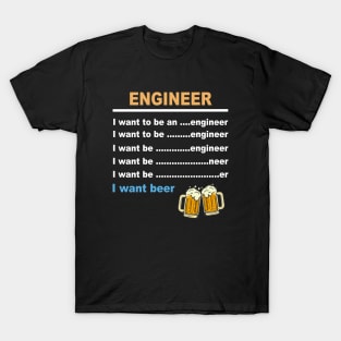 Chemical Engineer Chemical Science Engineering Beer Drinker T-Shirt